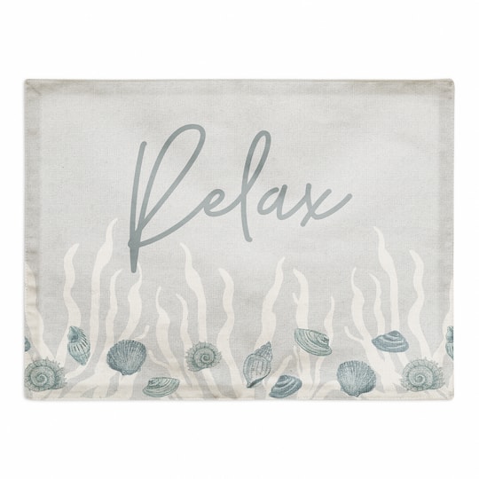 Relax Shell & Coral Border Cotton Twill Placemat